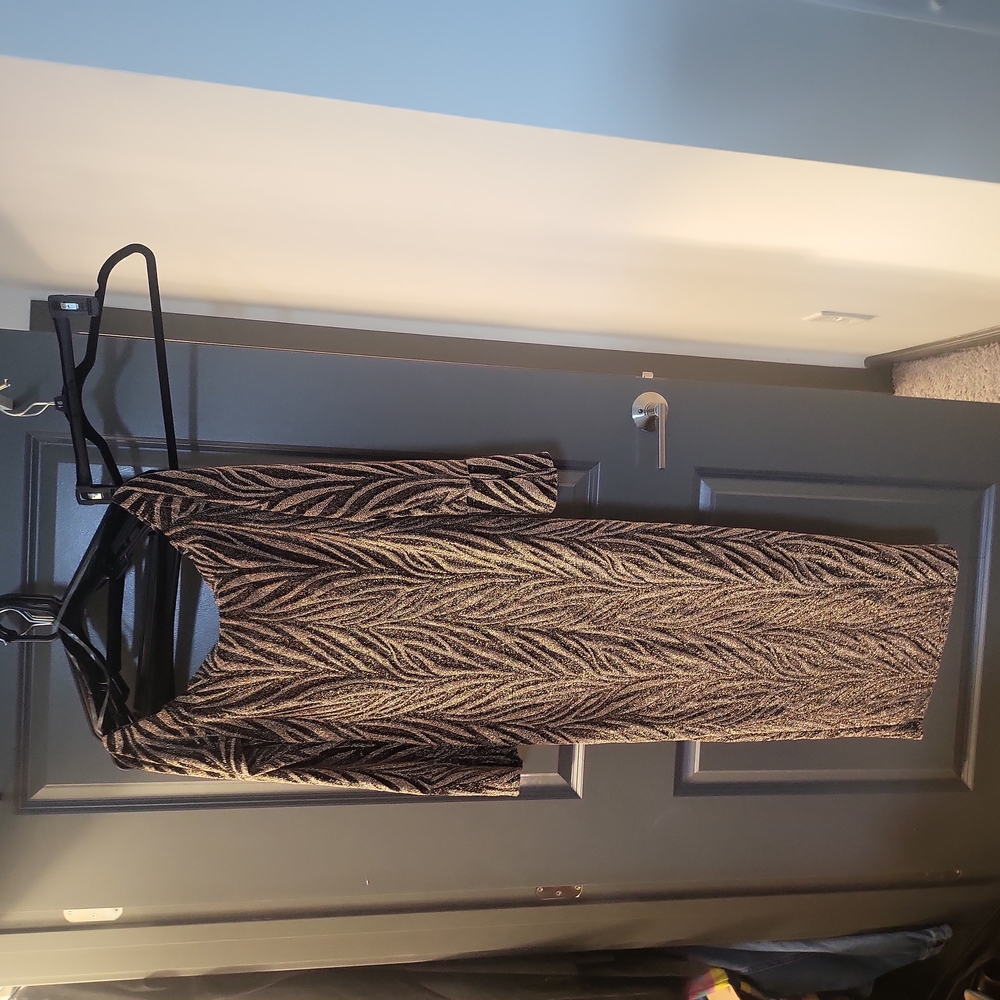 Gold and black Shimmer dress